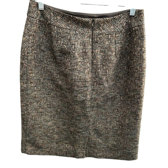 Coldwater Creek Womens Brown Tweed Pencil Skirt Sz 10 Petite - Picture 2 of 9